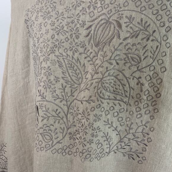 Vintage Ulla Popken Junonia Embroider Linen Jacket - Picture 5 of 14